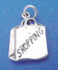 sterling silver shopping bag charm
