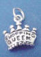 sterling silver shopping queen crown charm