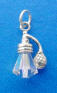 sterling silver crystal perfume atomizer charm