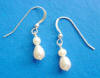 handcrafted sterling silver pearl earrings for the 3-pearl illusion jewelry set