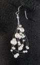 sterling silver 5-strand illusion freshwater pearl earrings
