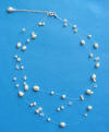 3-strand illusion necklace with pearls and crystals