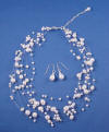 10-strand pearl illusion bridal necklace and earrings wedding jewelry