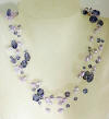special request dyed freshwater pearls and swarovski tanzanite crystals