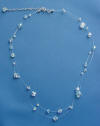 double-strand clear AB crystal illusion necklace
