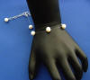 Single strand freshwater pearl illusion bracelet with sterling silver clasp and extender
