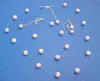 single strand pearl illusion necklace bracelet and earrings bridesmaid jewelry set