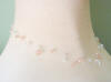 Double-strand illusion necklace with clear and lt peach crystals