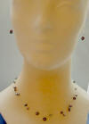 handcrafted sterling silver double-strand illusion necklace and earrings