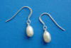 sterling silver Frenchwire freshwater pearl earrings