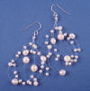 sterling silver triple-strand freshwater pearl illusion earrings