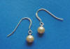 Sterling silver Frenchwire earrings with champagne freshwater pearls