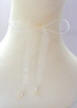 bow tie on the back of the ivory organza bridal necklace