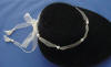 36" ivory organza with freshwater pearls necklace
