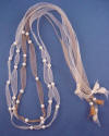 special request bride organza and pearl necklaces