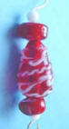 sterling silver red glass christmas ornament hanger