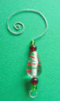 sterling silver candy cane Christmas ornament hanger