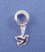 sterling silver european style dove dangle charm