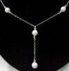 Very small crystals accent each pearl in this bridesmaid necklace