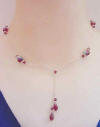 amethyst crystal bridesmaid necklace
