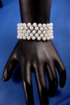 woven 5-strand pearl bridal bracelet