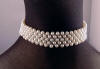 woven pearl choker with 5.5mm round freshwater pearls