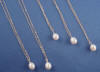 bridesmaids wedding jewelry - single pearl gold-filled necklaces