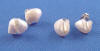 sterling silver antique hing freshwater pearl stud earrings