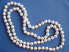 genuine cultured freshwater pearl rope necklace