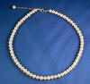 round (potato) freshwater pearl necklace with sterling silver clasp and 2" extender