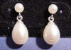 beautiful bridal sterling silver pearl earrings