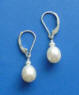 leverback earrings with two pearls
