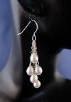 sterling silver freshwater pearl wedding bridal bridesmaid earrings