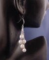 freshwater pearl sterling silver approx 2 inches long dangle wedding earrings