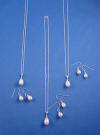 sterling silver freshwater pearl single pearl drop necklace and earrings bridesmaids jewelry sets