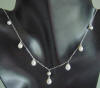 sterling silver handcrafted drops of pearls necklace - great for the bride and bridesmaids