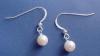 sterling silver frenchwire pearl drop earrings
