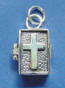 sterling silver book-shaped prayer box with cross