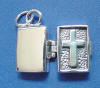 sterling silver book-shaped prayer box with cross