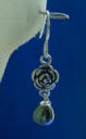 sterling silver rose freshwater pearl earrings