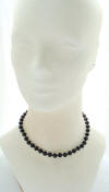 Special request 8mm hand knotted Swarovski Deep Brown crystal pearl maid of honor and bridesmaid necklace
