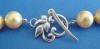 sterling silver leaf-design toggle clasp