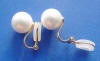 white shell pearl earrings