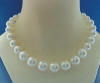 sterling silver white shell pearl graduated necklace