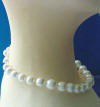 graduated 12mm, 14mm, and 16mm white shell pearl necklace