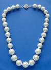 graduated shell pearl necklace with sterling silver clasp