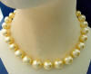 Golden shell pearl graduated necklace