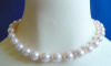 peach shell pearl necklace
