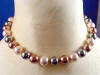 3-color 12mm south sea shell pearl necklace