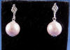12mm sterling silver south sea shell pearl dangle stud earrings in landi pink shell pearls